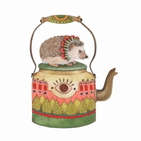 Woodland Kitchen: Michelle's Teapot - Art Print framed wall decor