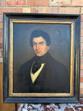 WORK ORDER OF  FRAMED OIL PAINTING OF A HANDSOME YOUNG MAN classic mural painting