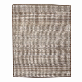 Yadira Brown/Ivory minimalist everyday rug