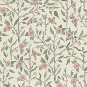 Yamuna Printed Cotton Fabric (By The Metre) Blush elegant table cloth  