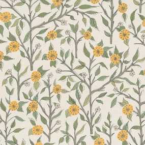 Yamuna Printed Cotton Fabric (By The Metre) Marigold elegant table cloth  