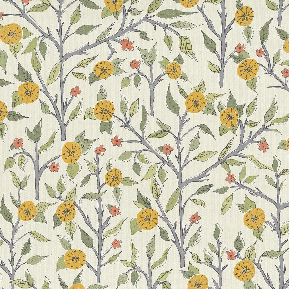 Yamuna Printed Cotton Fabric (By The Metre) Sunflower elegant table cloth  