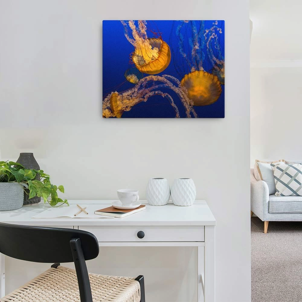 Yellow jellyfish - Canvas