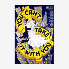 You Can't Take It With You 1983 Print vintage woodcut wallpaper