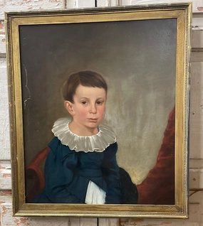 YOUNG BOY OIL PAINTING ON BOARD classic mural painting