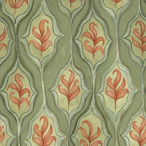 Zephyr Printed Cotton Fabric Moss elegant table cloth  