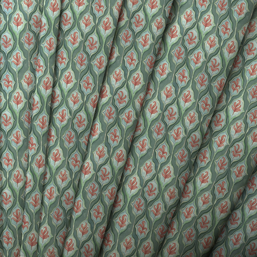 Zephyr Printed Cotton Fabric Oasis