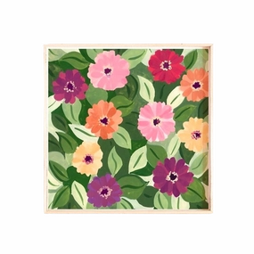 Zinnia Flowers Art Print framed wall decor